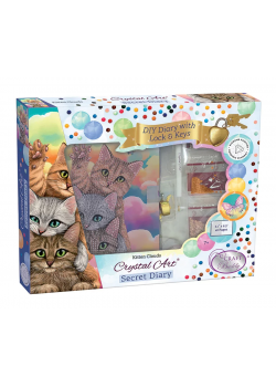 Crystal Art Secret Diary Kit: Kitten Clouds